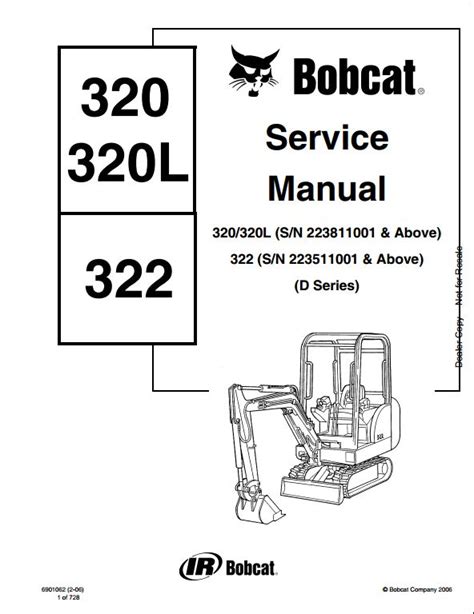 bobcat 320 320 l compact excavator service repair manual|bobcat 320 mini excavator.